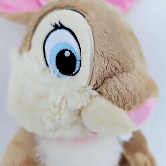 Disney Store PLUSH 10 inch Bunny with PINK ribbon Rabbit Bambi Movie Soft - Picture 4 of 12